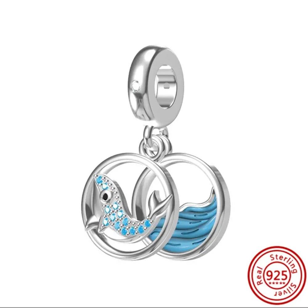 Whale Overlay Pendant Charm